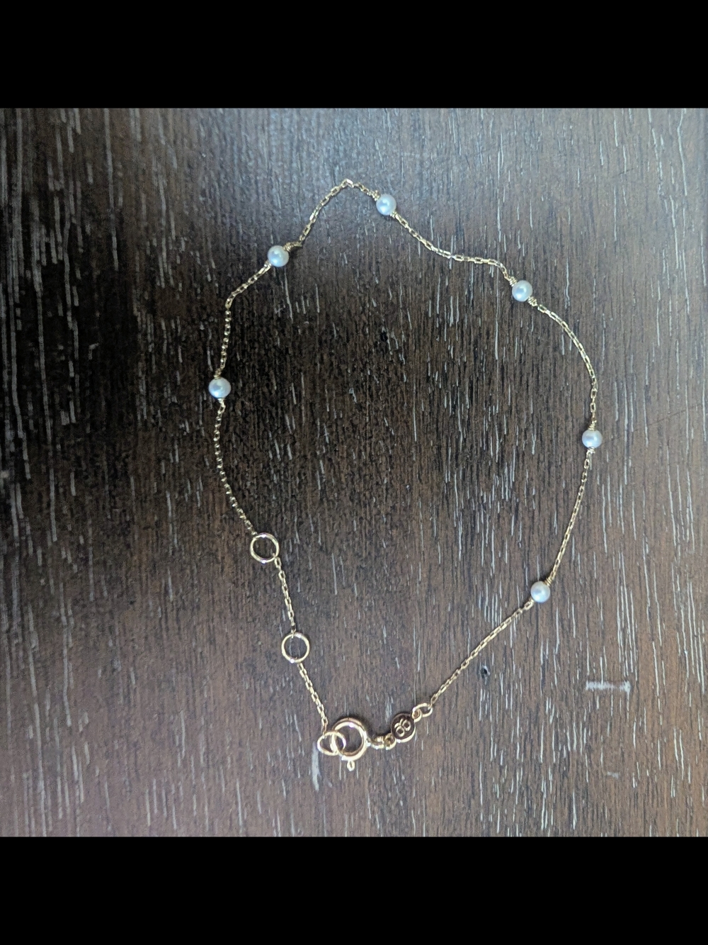 Gorjana Gold Pearl Chain Bracelet NWT - Picture 3 of 6